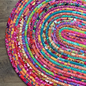 Rainbow Rug Multi Color Rug Jelly Roll Rug Rainbow Jelly Roll Rug image 1