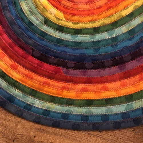 Rainbow Rug Multi Color Rug Jelly Roll offers Rug Rainbow Jelly Roll Rug