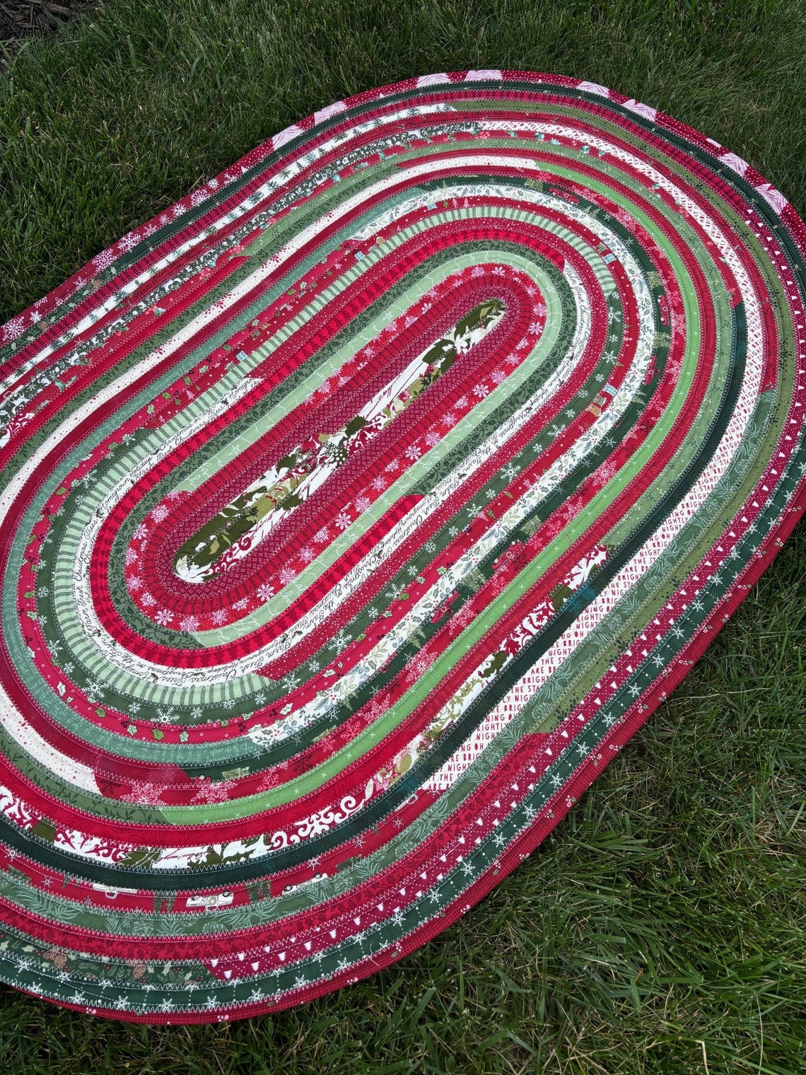 Ready to Ship Country Christmas Rug Christmas Rug Jelly Roll Rug ...