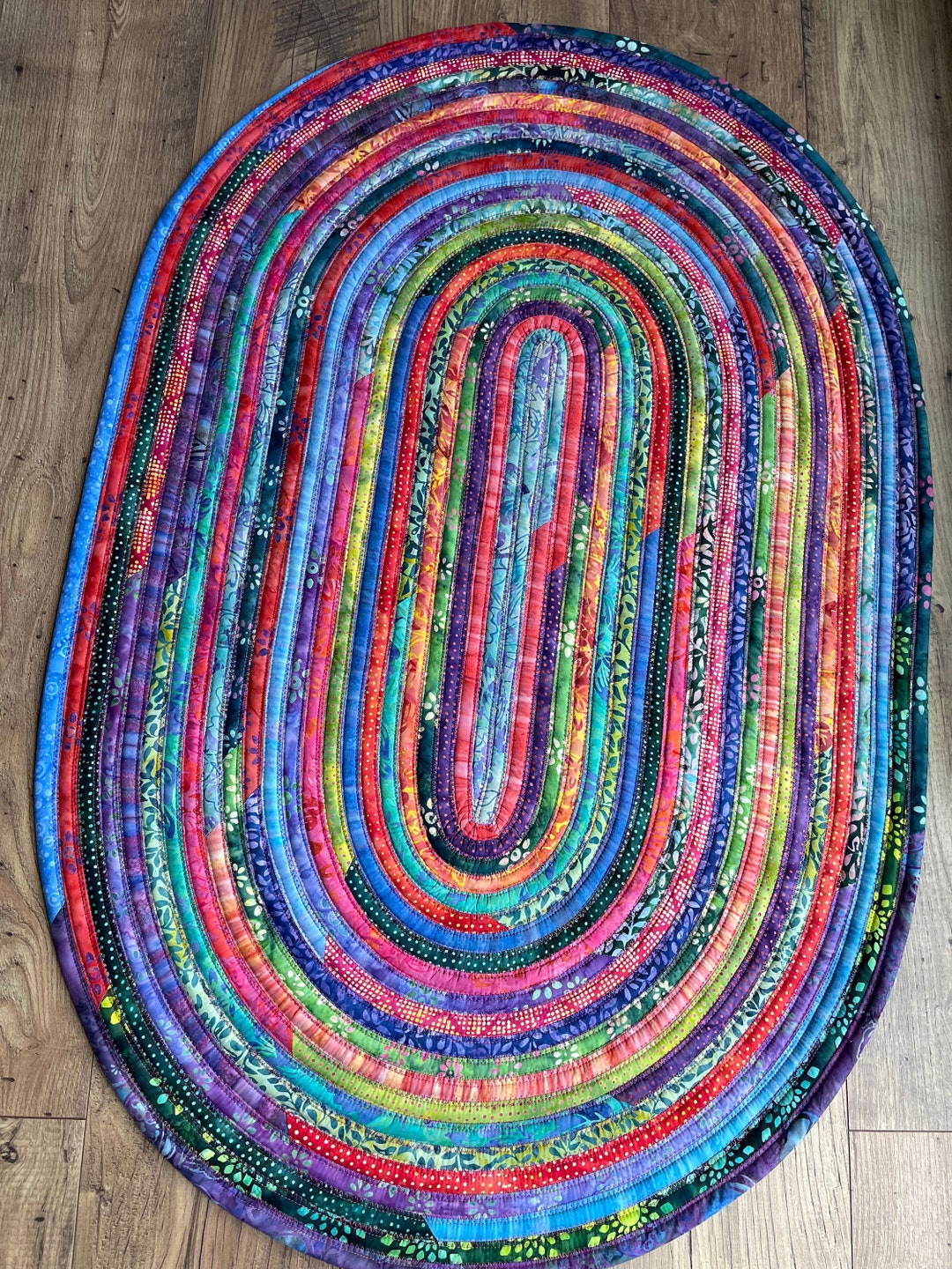 Ranbow Batik Rug Multi Color Rug Jelly Roll Rug Batik Rug Rag Etsy