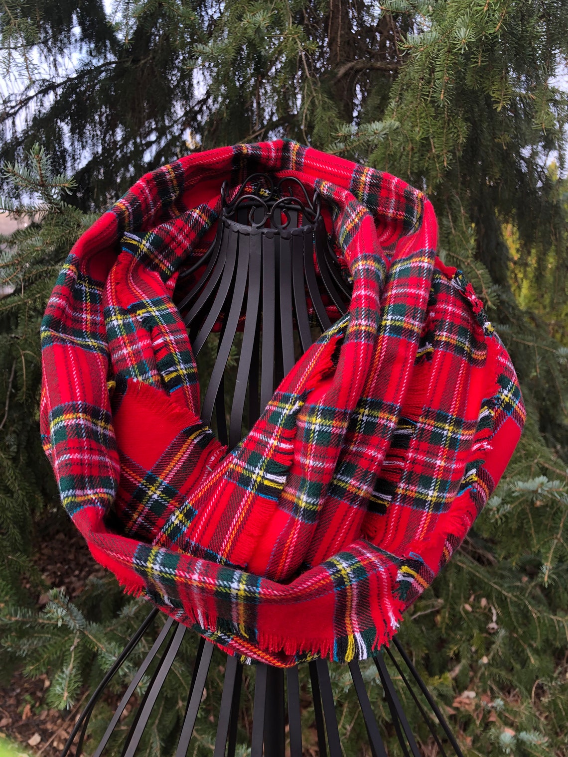 Mommy and Me Christmas Scarf Ready to Ship Red Plaid Scarf Etsy