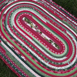 Ready to Ship Country Christmas Rug Christmas Rug Jelly Roll Rug ...