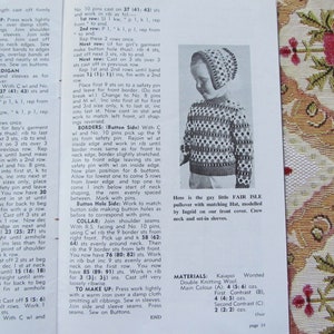 Vintage Ages 12 Months-6 Years, Patterns for Children's Garments Knitting Booklet, Kaiapoi No 50 image 8