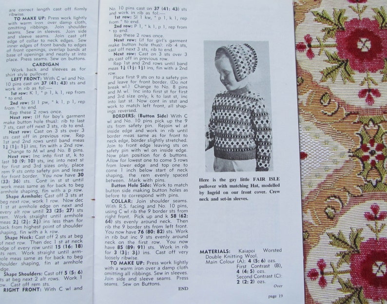 Vintage Ages 12 Months-6 Years, Patterns for Children's Garments Knitting Booklet, Kaiapoi No 50 image 8