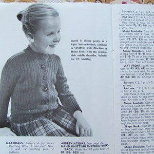 Vintage Ages 12 Months-6 Years, Patterns for Children's Garments Knitting Booklet, Kaiapoi No 50 image 5