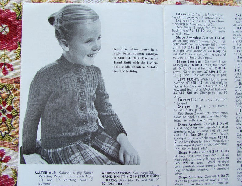 Vintage Ages 12 Months-6 Years, Patterns for Children's Garments Knitting Booklet, Kaiapoi No 50 image 5