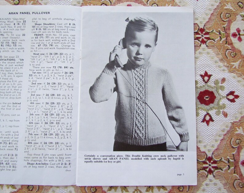 Vintage Ages 12 Months-6 Years, Patterns for Children's Garments Knitting Booklet, Kaiapoi No 50 image 2
