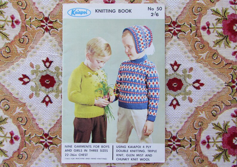 Vintage Ages 12 Months-6 Years, Patterns for Children's Garments Knitting Booklet, Kaiapoi No 50 image 9