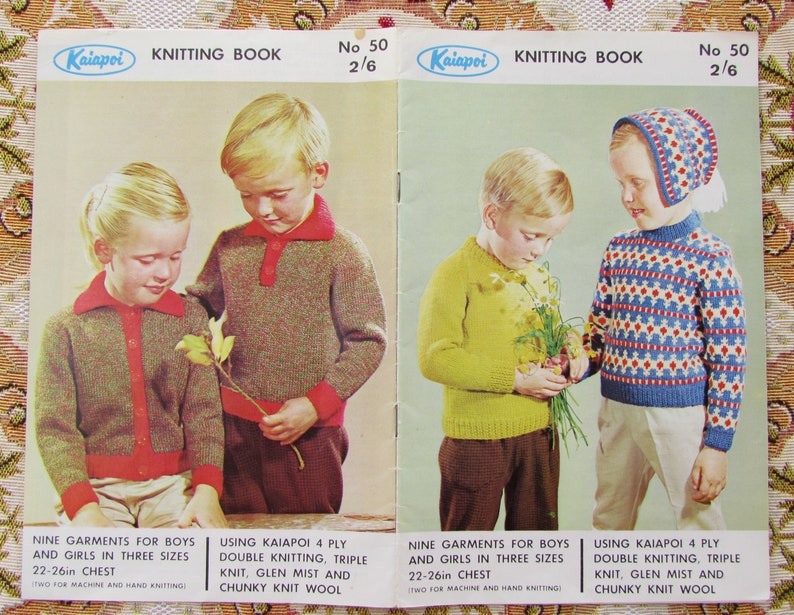 Vintage Ages 12 Months-6 Years, Patterns for Children's Garments Knitting Booklet, Kaiapoi No 50 image 1