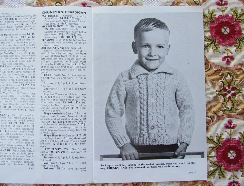 Vintage Ages 12 Months-6 Years, Patterns for Children's Garments Knitting Booklet, Kaiapoi No 50 image 3
