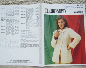 Retro Sizes 32-40 Inch Bust, Cable Yoke Jacket - Back to the
