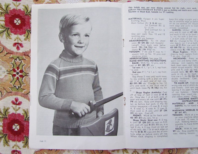 Vintage Ages 12 Months-6 Years, Patterns for Children's Garments Knitting Booklet, Kaiapoi No 50 image 6