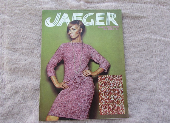 Vintage Sizes 34 38 Inch Bust Dress Knitting Pattern Jaeger Leaflet 3961 Etsy