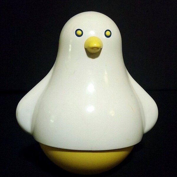 6" Roly Poly Penguin plastic toy by Ambi (made in Netherlands) and designed by Patrick Rylands (of Trendon, Creative Playthings, Galt fame)!