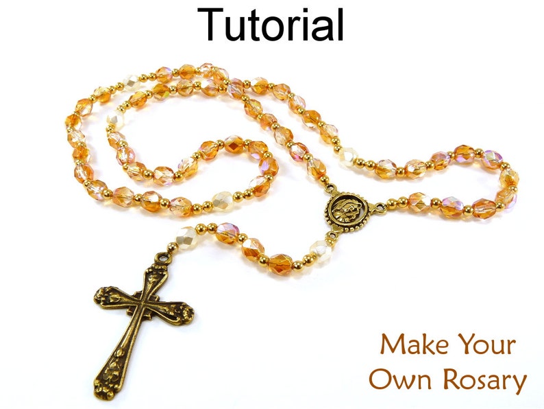 Rosary Beading Pattern Cross Crucifix Tutorial Simple Bead Etsy