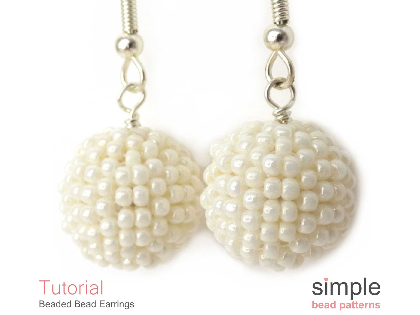 Beaded Ball Earrings Tutorial Beaded Beads Pattern Seed Bead Etsy