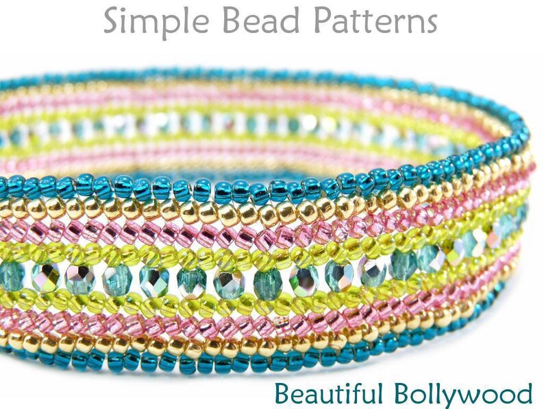 Herringbone Beading Pattern Jewelry Making Bracelet Tutorial Etsy