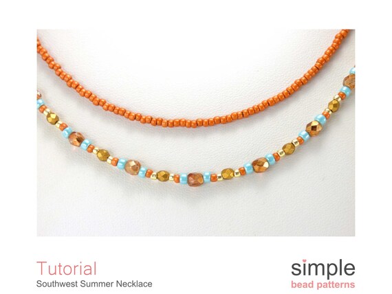 Easy Beading Pattern Beaded Necklace Tutorial for Beginners 2 strand Necklace Pattern Double Strand Necklace Multi strand Necklace P 00352 Etsy