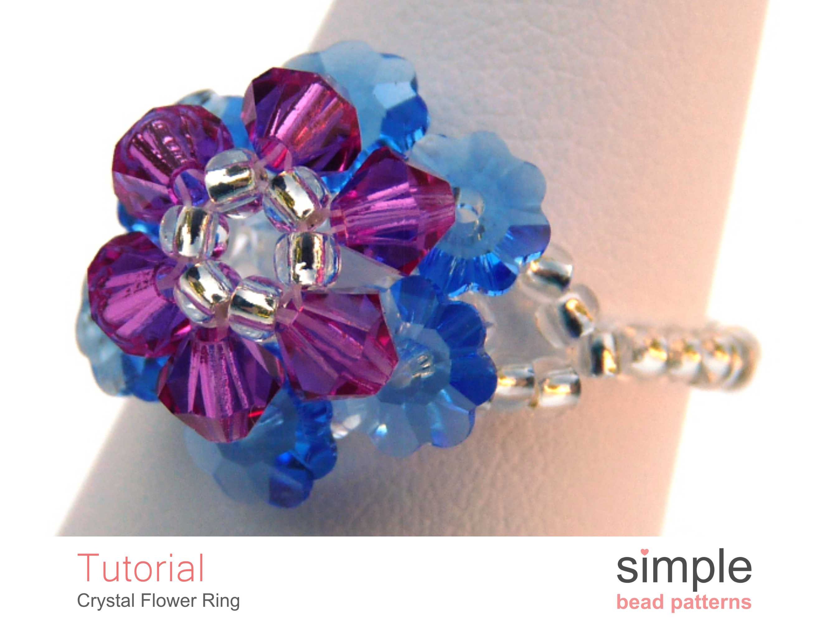 スワロフスキークリスタルフラワーring*モンタナ 紫陽花 指輪