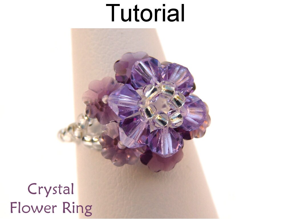 Beading Pattern Tutorial Beaded Ring Jewelry Making Etsy