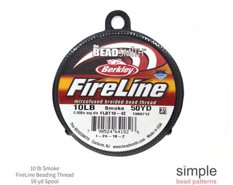 10 LB Smoke FireLine Beading Thread: 50 Yard Spool