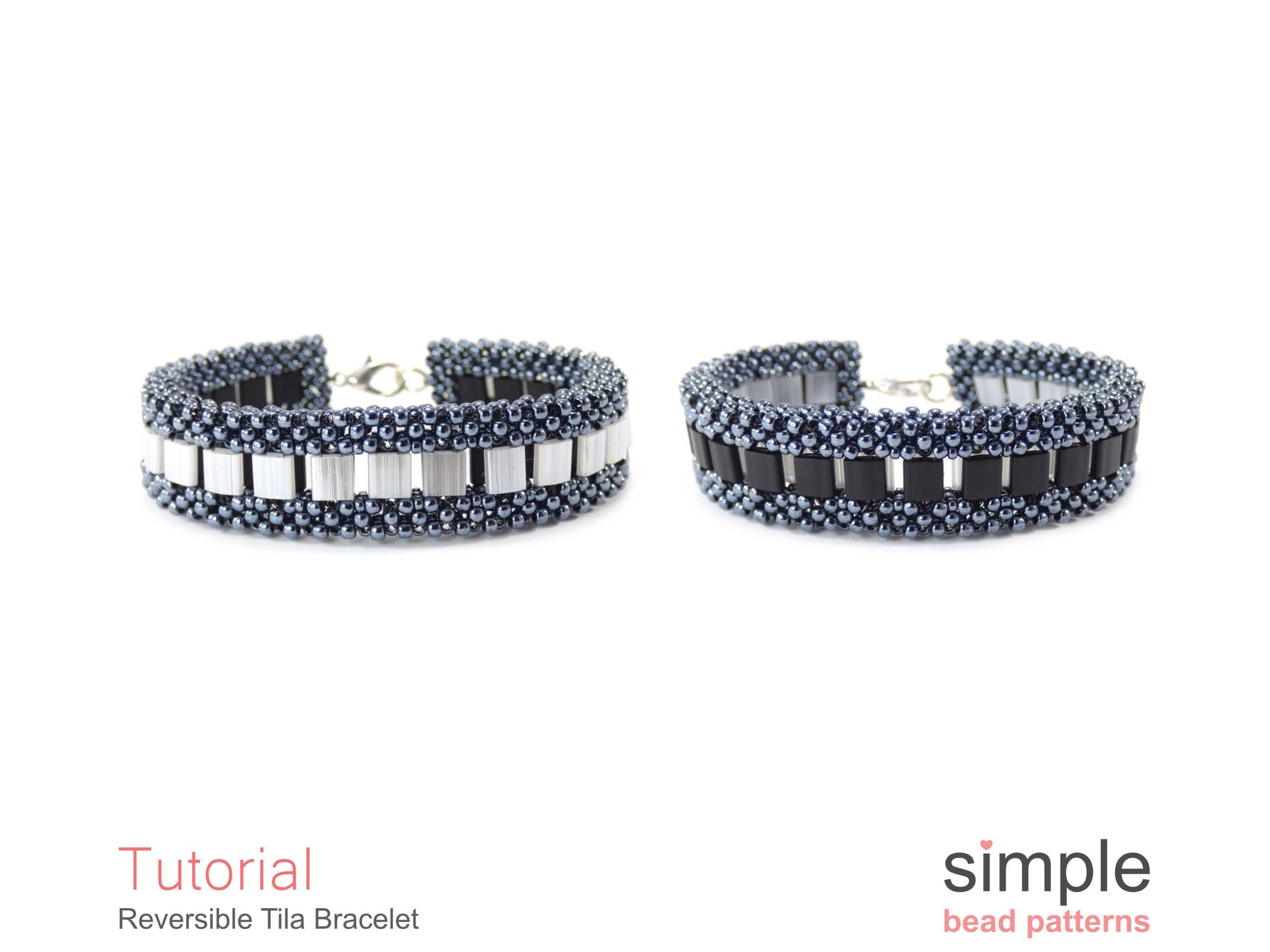 CRAW Beading Pattern and Tutorial P-00327 Two Hole Bead Patterns Cubic Right Angle Weave Bracelet Pattern Tila and Seed Beads Bracelet CRAW Beading Pattern and Tutorial P-00327 Two Hole Bead Patterns Cubic Right Angle Weave Bracelet Pattern Tila and Seed Beads Bracelet