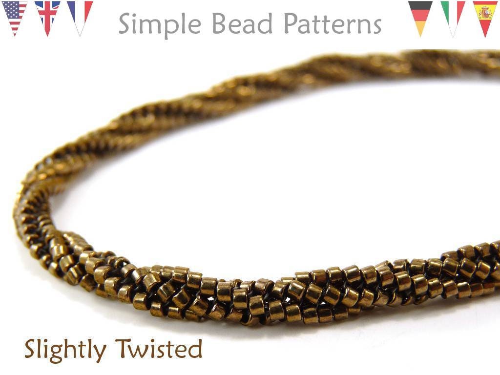 Twisted Herringbone Stitch Jewelry Making Beading Patterns Etsy