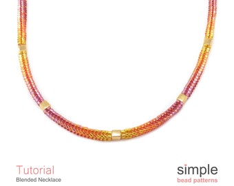 Gradient Blend Necklace Tutorial PDF: "Blended Necklace" Design