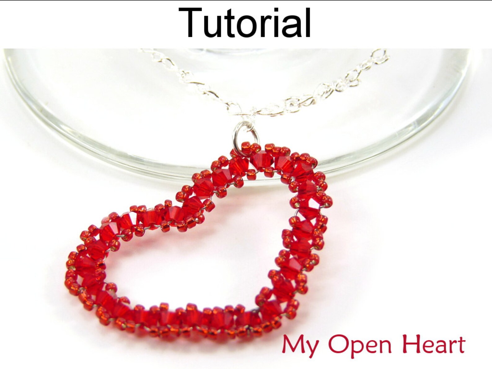 Beaded Heart Pendant Necklace Beading Tutorials and Patterns Etsy