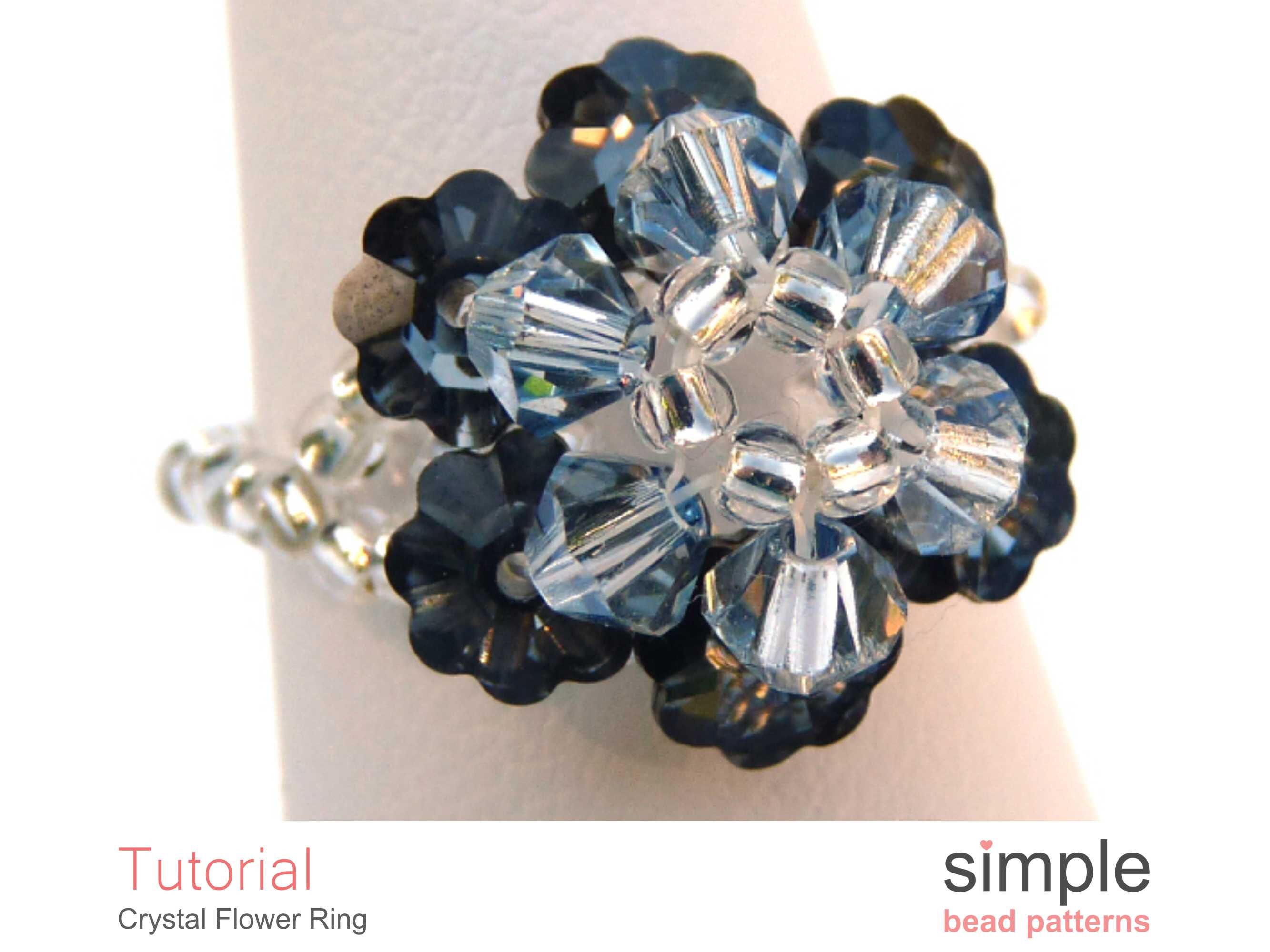 スワロフスキークリスタルフラワーring*モンタナ 紫陽花 指輪
