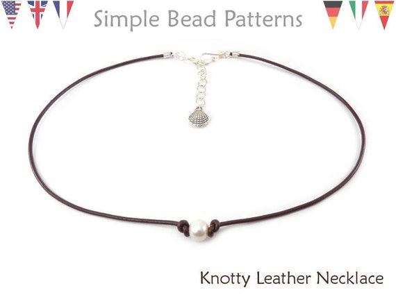leather pearl necklace diy
