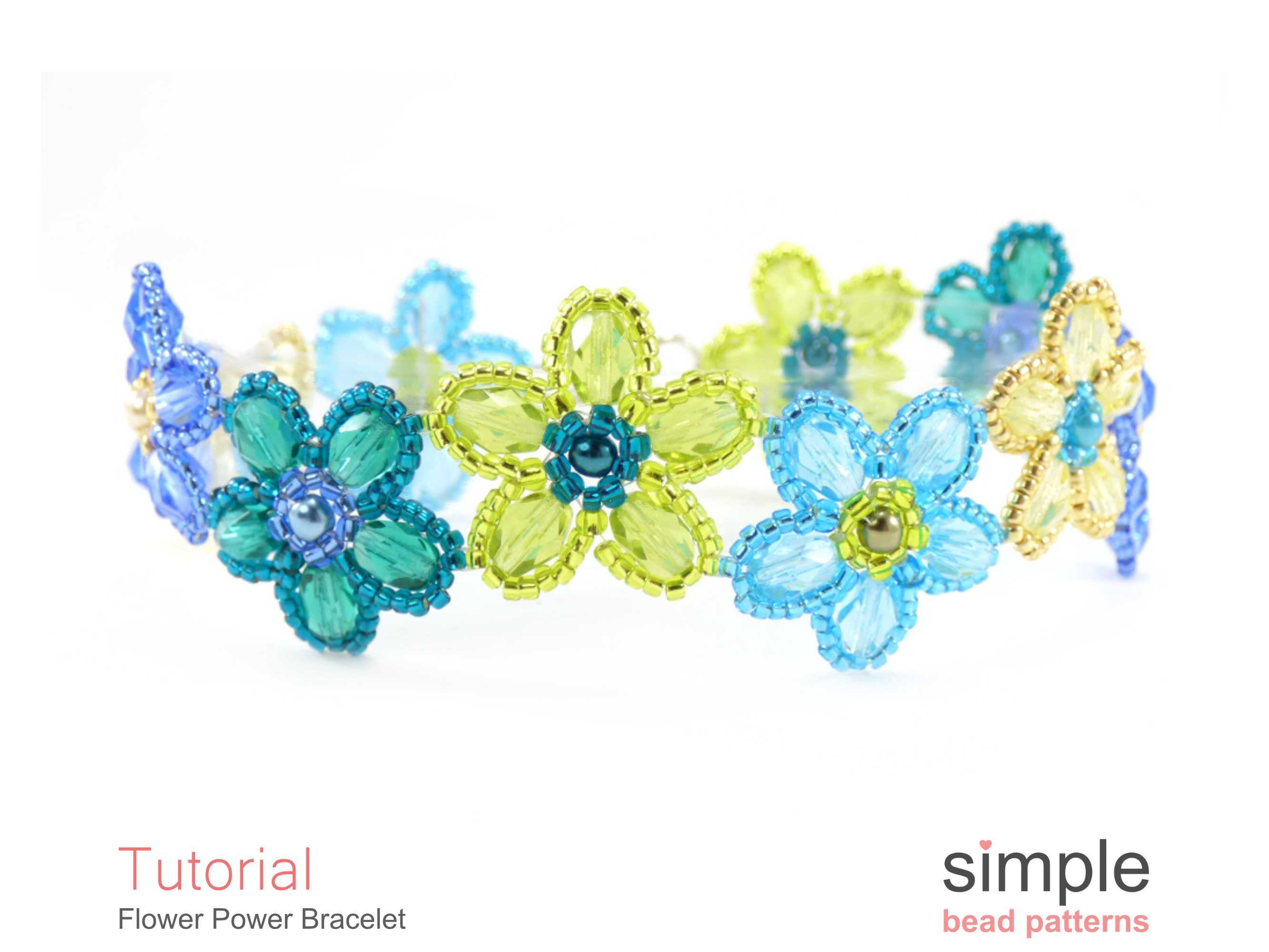 Beaded Flower Bracelet: Choose your Color! – Lucia's World Emporium