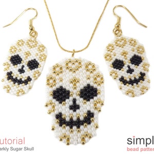 Sugar Skull Beading Pattern PDF: "Sparkly Sugar Skull Collection" Design bild 5