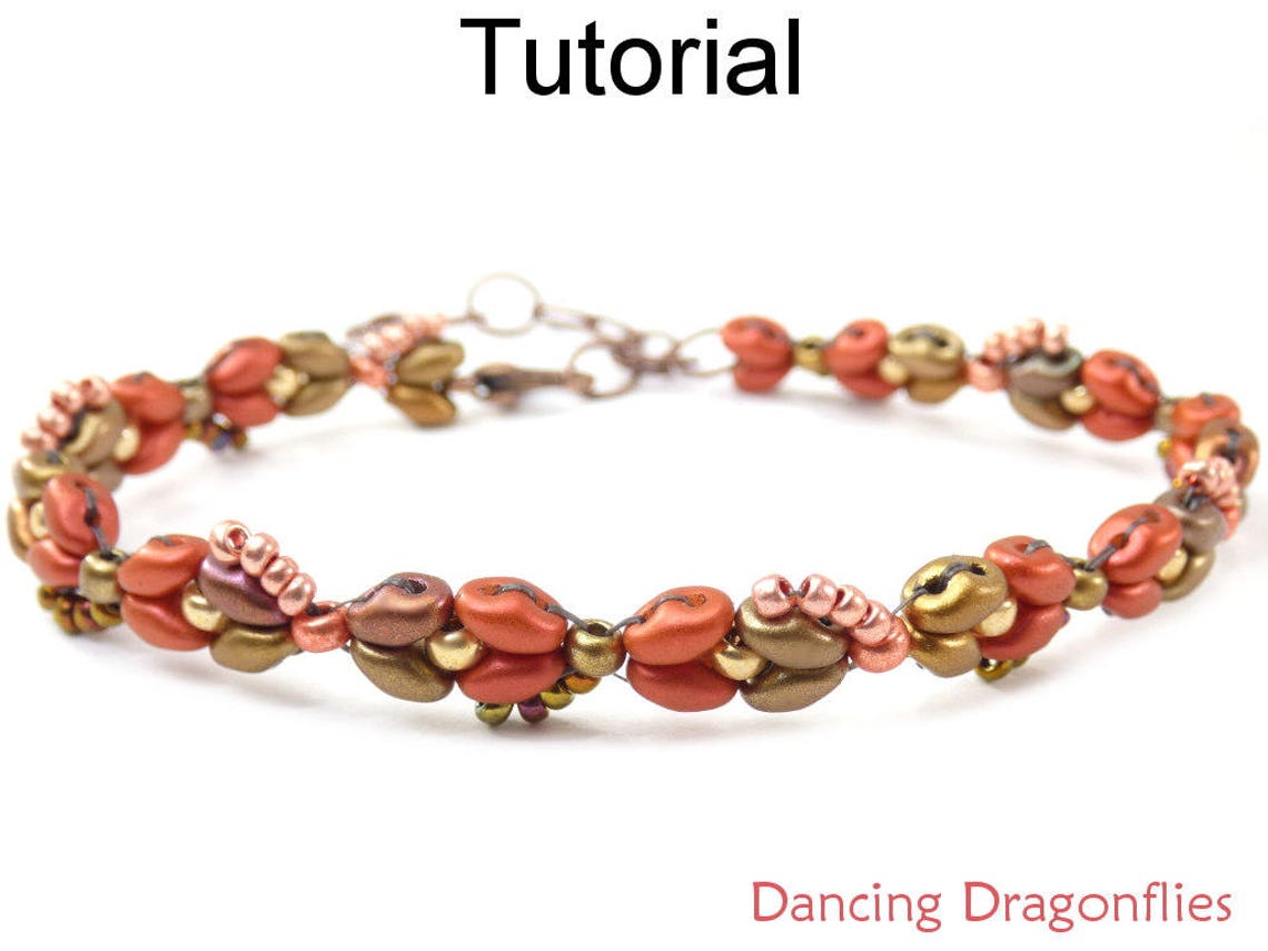 Beading Tutorial Pattern Superduo Beaded Dragonfly Bracelet Etsy