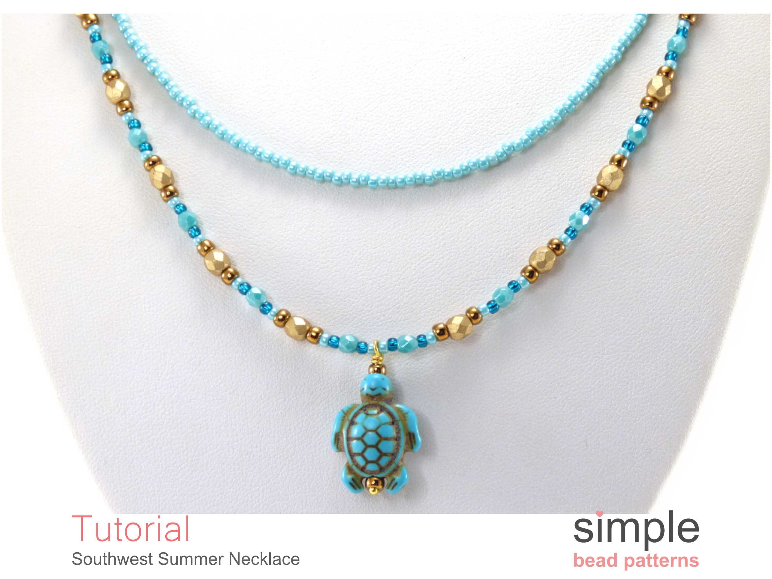 Easy Beading Pattern Beaded Necklace Tutorial for Beginners 2