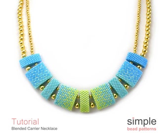 Carrier Beaded Necklace Tutorial PDF: "Blended Carrier Necklace" Design