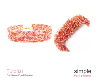 Bracelet Pattern, Beaded Fringe Bracelet Jewelry Making Tutorial, Peyote Stitch Bracelet Beading Pattern, Bracelet Instructions, P-00060