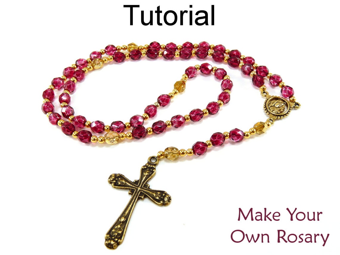 Beaded Rosaries Beading Tutorial Pattern Beaded Rosary Etsy