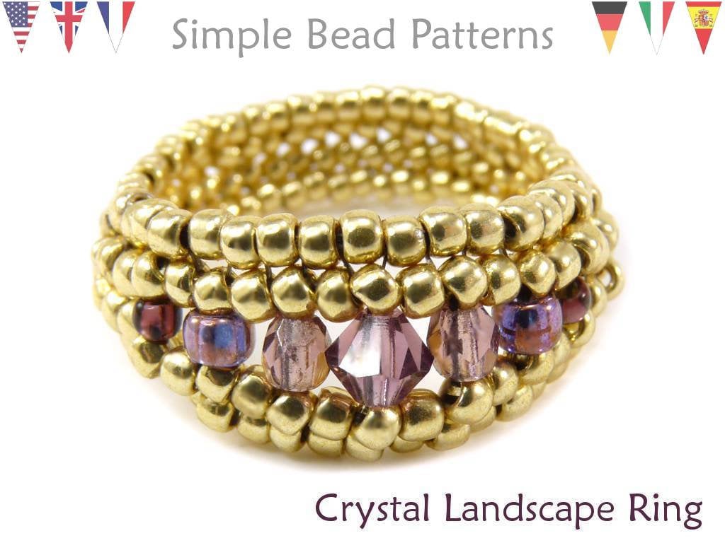 Beaded Rings Pattern How to Make a Beaded Ring Tutorial Bead | Etsy