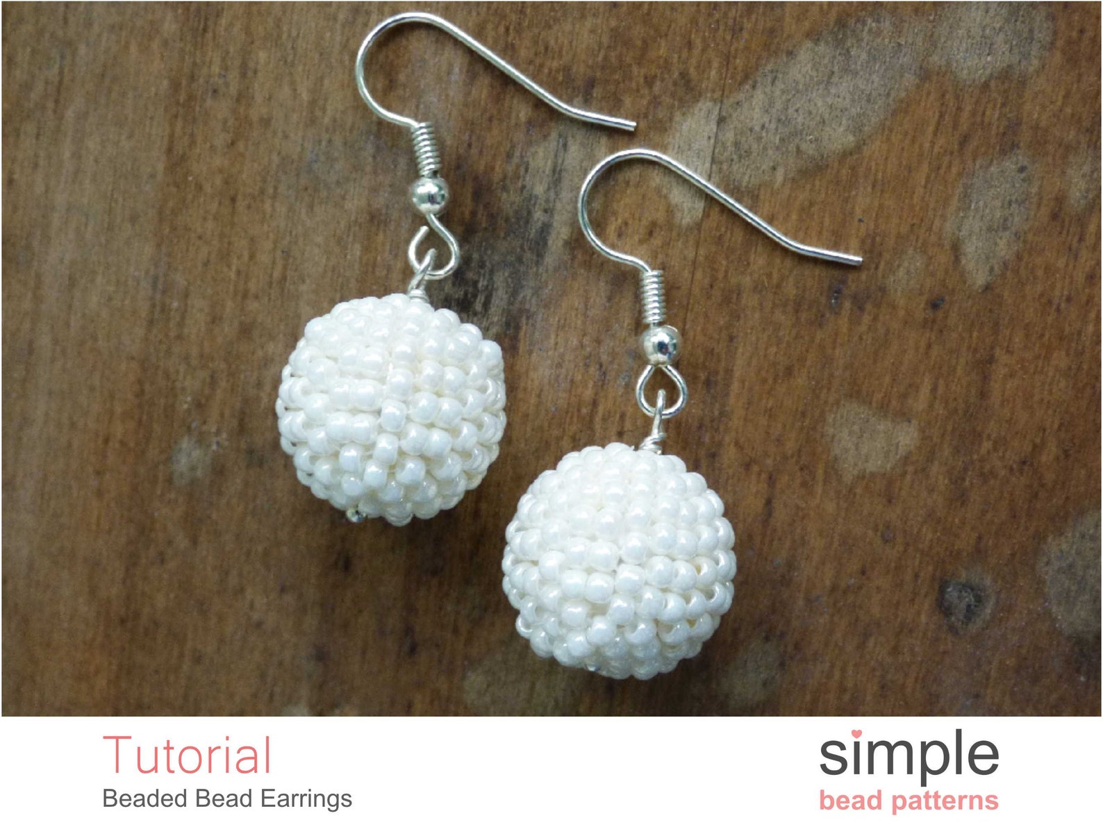 Beaded Ball Earrings Tutorial Beaded Beads Pattern Seed Bead Etsy