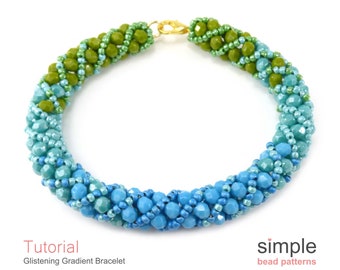 Gradient Bracelet Pattern PDF: "Glistening Gradient Bracelet" Design
