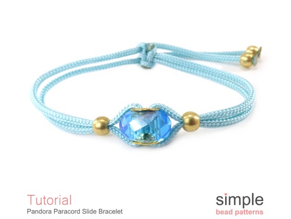 Pattern for How to Make a Simple Beaded Macrame Bracelet With Pandora Bead  and Slide Knot, Easy Paracord Bracelet Pattern Tutorial, P-00296 -   Canada