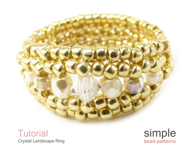 Beaded Rings Pattern How to Make a Beaded Ring Tutorial Bead Etsy