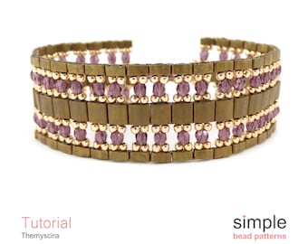 Patroon halve tila-kralenarmband pdf: 'Themyscira'-ontwerp