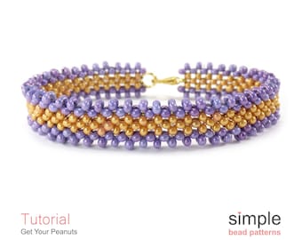 Peanut Bead Bracelet Pattern PDF: "Get Your Peanuts" Design