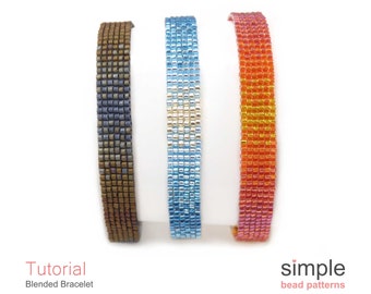 Gradient Seed Bead Bracelet Pattern PDF. "Blended Bracelet" Design