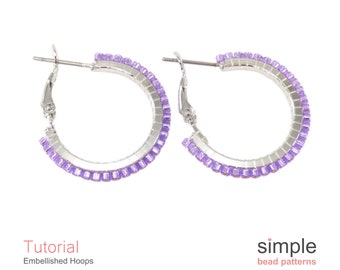 Beaded Hoop Earrings Tutorial PDF: "Embellished Hoop Earrings" Design