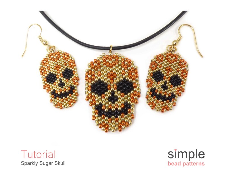 Sugar Skull Beading Pattern PDF: "Sparkly Sugar Skull Collection" Design bild 10