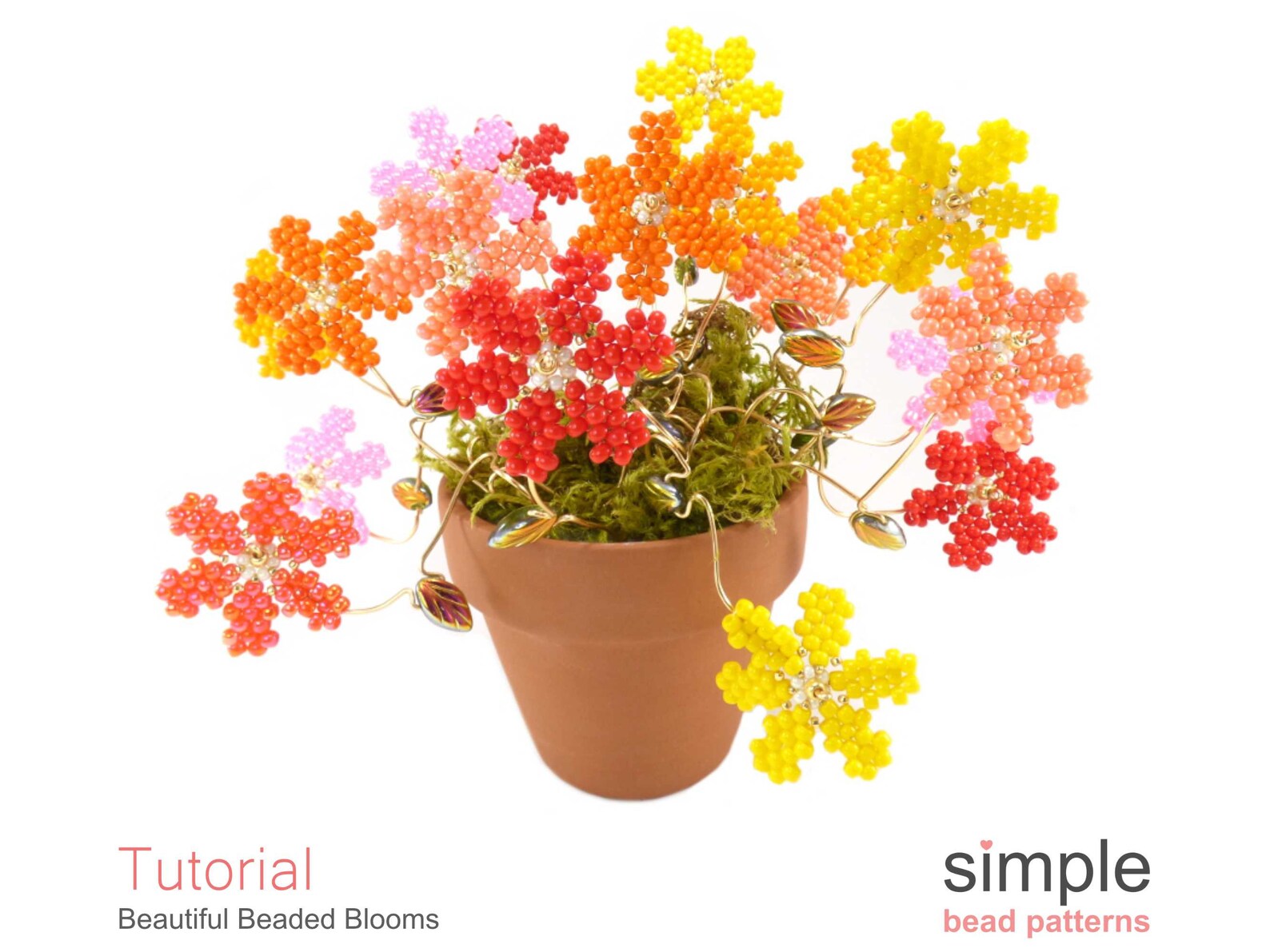 Beaded Flowers Patterns Beaded Flowers Tutorial How to Make Etsy