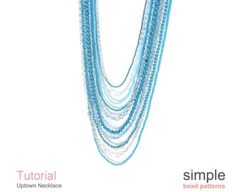 Multi Strand Necklace Tutorial PDF: "Uptown Necklace" Design